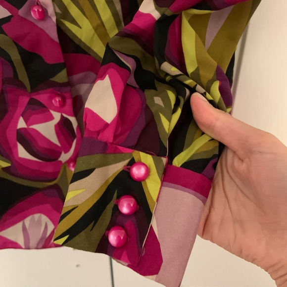 EUC Missoni for Target Floral Button Blouse Small - Picture 6 of 6